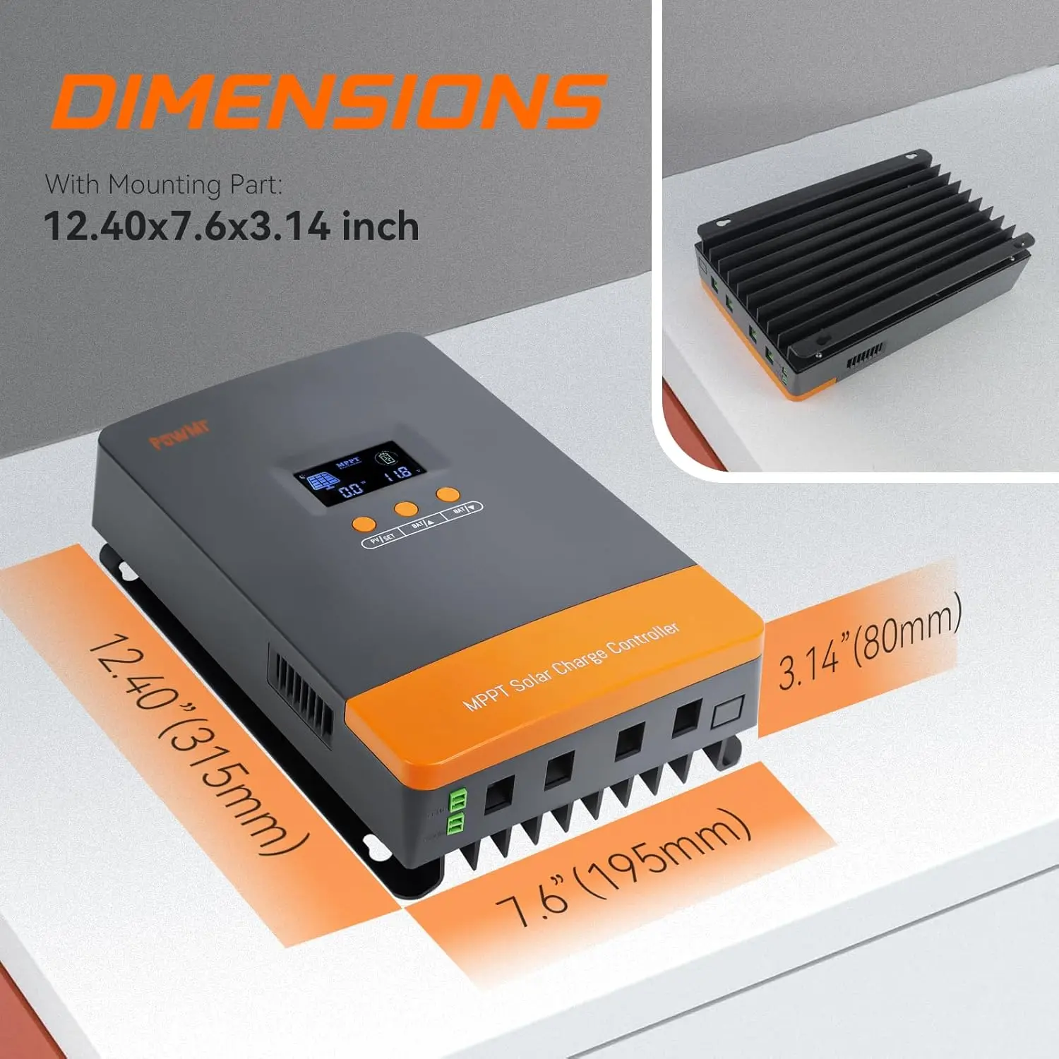 Charge Controller Solar - PowMr Regolatore di Carica Solare MPPT